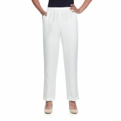 Petite Alfred Dunner Classic Pull-On Straight-Leg Pants