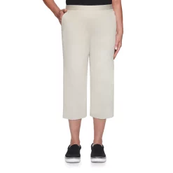Petite Alfred Dunner Twill Capri Pants 7 Petite Alfred Dunner Twill Capri Pants -Alfred Dunner Shop 5114880 Beige Khaki