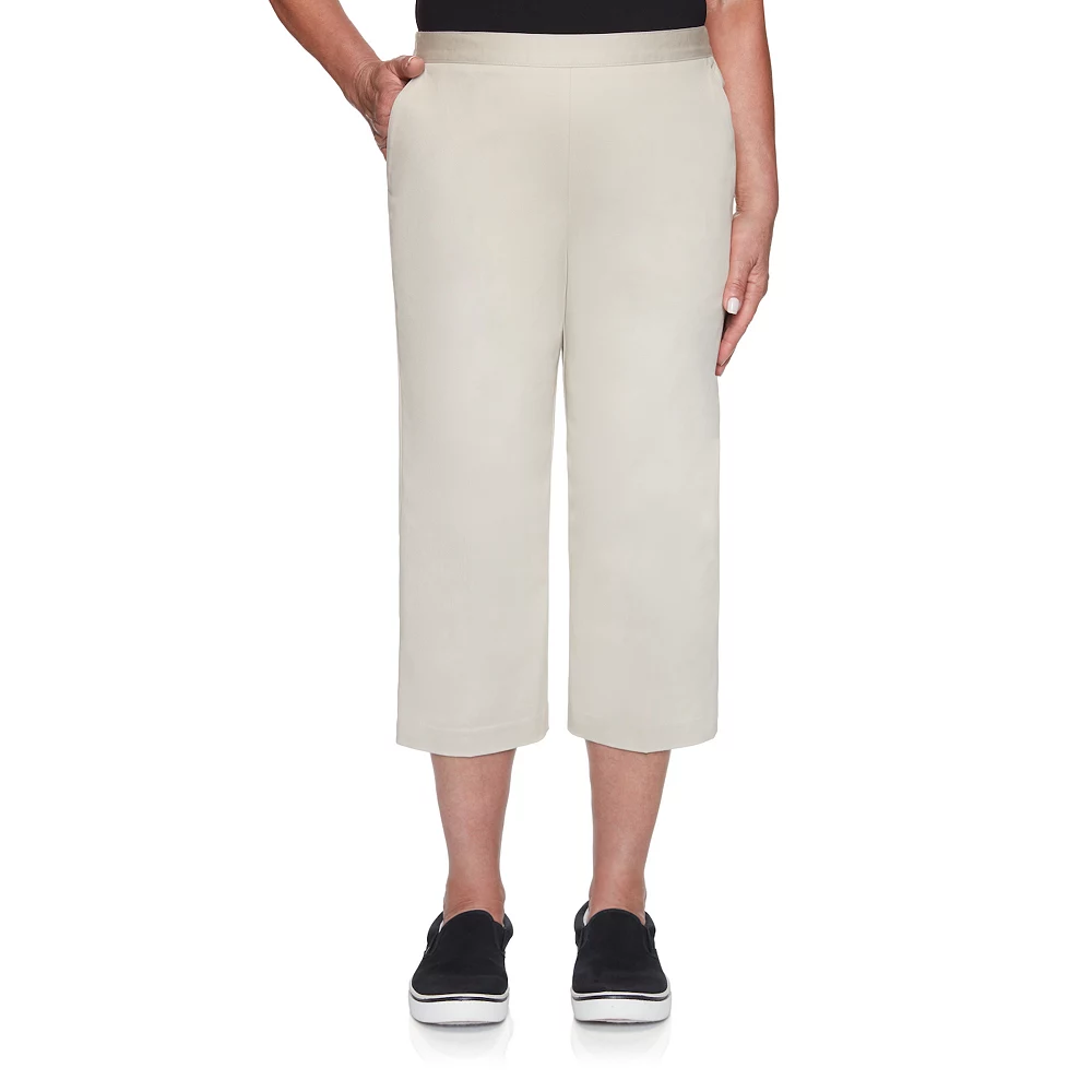 Petite Alfred Dunner Twill Capri Pants 3 Petite Alfred Dunner Twill Capri Pants - Image 3