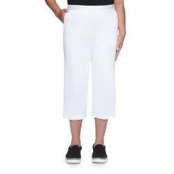 Petite Alfred Dunner Twill Capri Pants 8 Petite Alfred Dunner Twill Capri Pants -Alfred Dunner Shop 5114880 White