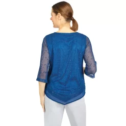 Women's Alfred Dunner Popcorn Knit Top -Alfred Dunner Shop 5254776 ALT