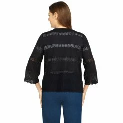 Women's Alfred Dunner Pointelle Cardigan Sweater -Alfred Dunner Shop 5254854 ALT