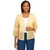 Women's Alfred Dunner Pointelle Cardigan Sweater