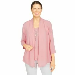 Women's Alfred Dunner Onion Skin Two for One Top -Alfred Dunner Shop 5598703 Blush