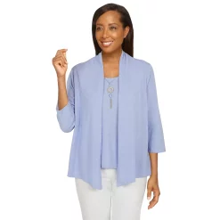 Women's Alfred Dunner Onion Skin Two for One Top -Alfred Dunner Shop 5598703 Iris