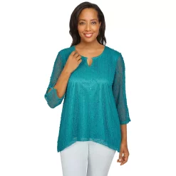 Plus Size Alfred Dunner Popcorn Knit Top 8 Plus Size Alfred Dunner Popcorn Knit Top -Alfred Dunner Shop 5598727 Ocean