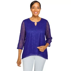 Plus Size Alfred Dunner Popcorn Knit Top 11 Plus Size Alfred Dunner Popcorn Knit Top -Alfred Dunner Shop 5598727 Purple