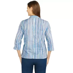 Women's Alfred Dunner Asymmetric Floral Woven Top -Alfred Dunner Shop 5600981 ALT