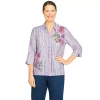 Women's Alfred Dunner Asymmetric Floral Woven Top