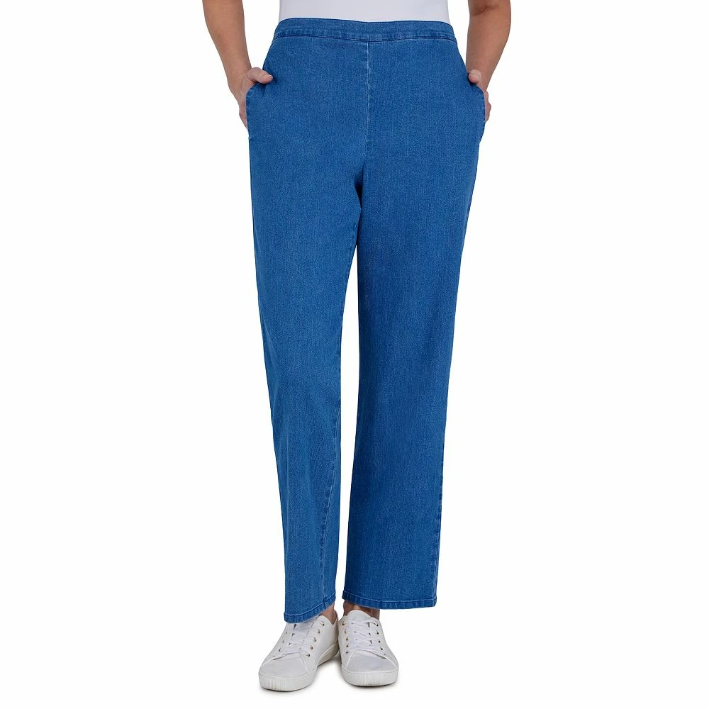 Petite Alfred Dunner Indigo Daze Proportioned Straight-Leg Denim Pants 2 Petite Alfred Dunner Indigo Daze Proportioned Straight-Leg Denim Pants - Image 2
