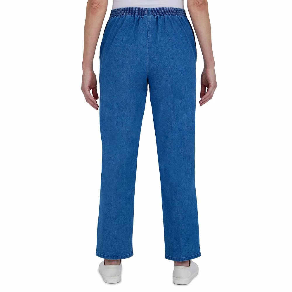 Women's Alfred Dunner Pull-On Proportioned High-Waisted Straight-Leg Pants 3 Women's Alfred Dunner Pull-On Proportioned High-Waisted Straight-Leg Pants - Image 3