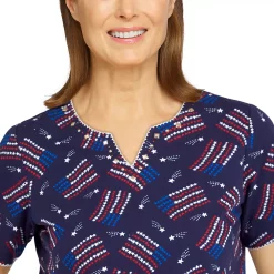 Petite Alfred Dunner American Dream Grand Ole Flag Print Top 11 Petite Alfred Dunner American Dream Grand Ole Flag Print Top -Alfred Dunner Shop 5719129 ALT4