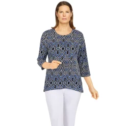 Alfred Dunner Shop 20 Women's Alfred Dunner Classics Biadere Puff Print Top