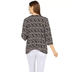 Women's Alfred Dunner Classics Geometric Top -Alfred Dunner Shop 5721173 ALT