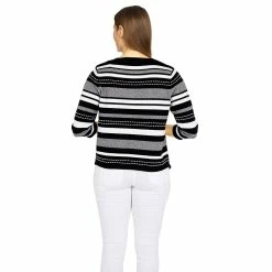 Women's Alfred Dunner Classics Chevron Texture Sweater -Alfred Dunner Shop 5721179 ALT