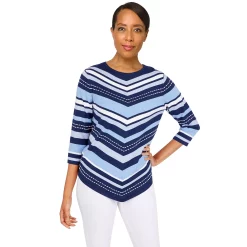 Women's Alfred Dunner Classics Chevron Texture Sweater