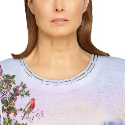 Women's Alfred Dunner Classics Holiday Scenic Top -Alfred Dunner Shop 5721185 ALT4