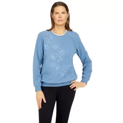 Women's Alfred Dunner Classics Asymmetric Floral Pullover