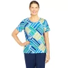 Women's Alfred Dunner Newport Striped Patchwork Top