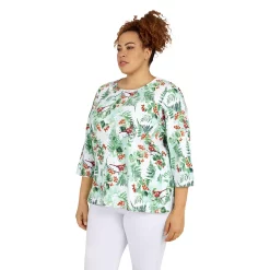 Plus Size Alfred Dunner Classics Cardinals Top -Alfred Dunner Shop 5722162 ALT2