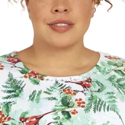 Plus Size Alfred Dunner Classics Cardinals Top -Alfred Dunner Shop 5722162 ALT4