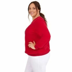 Plus Size Alfred Dunner Classics Festive Center Door Pullover -Alfred Dunner Shop 5722180 ALT3