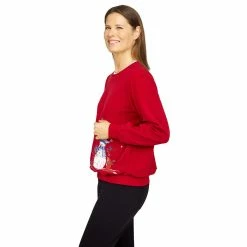 Petite Alfred Dunner Classics Snowman Sweatshirt -Alfred Dunner Shop 5723837 ALT3