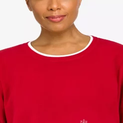 Petite Alfred Dunner Classics Snowman Sweatshirt -Alfred Dunner Shop 5723837 ALT4