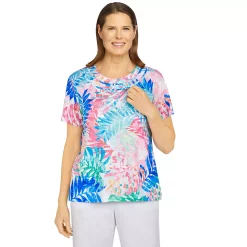 Women's Alfred Dunner Tropical Leaf Top