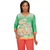 Women's Alfred Dunner Scenic Embellished Knit Top