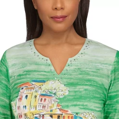 Women's Alfred Dunner Scenic Embellished Knit Top -Alfred Dunner Shop 5725003 ALT4
