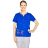 Women's Alfred Dunner American Dream Bike for Freedom Embroidery Top