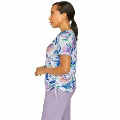 Plus Size Alfred Dunner Ann Harbor Jacobean Floral Textured Top -Alfred Dunner Shop 5725628 ALT3