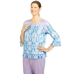 Plus Size Alfred Dunner Stained Glass Print Woven Trim Top 6 Plus Size Alfred Dunner Stained Glass Print Woven Trim Top -Alfred Dunner Shop 5725634 ALT2