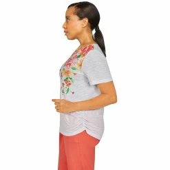 Plus Size Alfred Dunner Tiki Time Striped Floral Print Top 7 Plus Size Alfred Dunner Tiki Time Striped Floral Print Top -Alfred Dunner Shop 5725644 ALT3