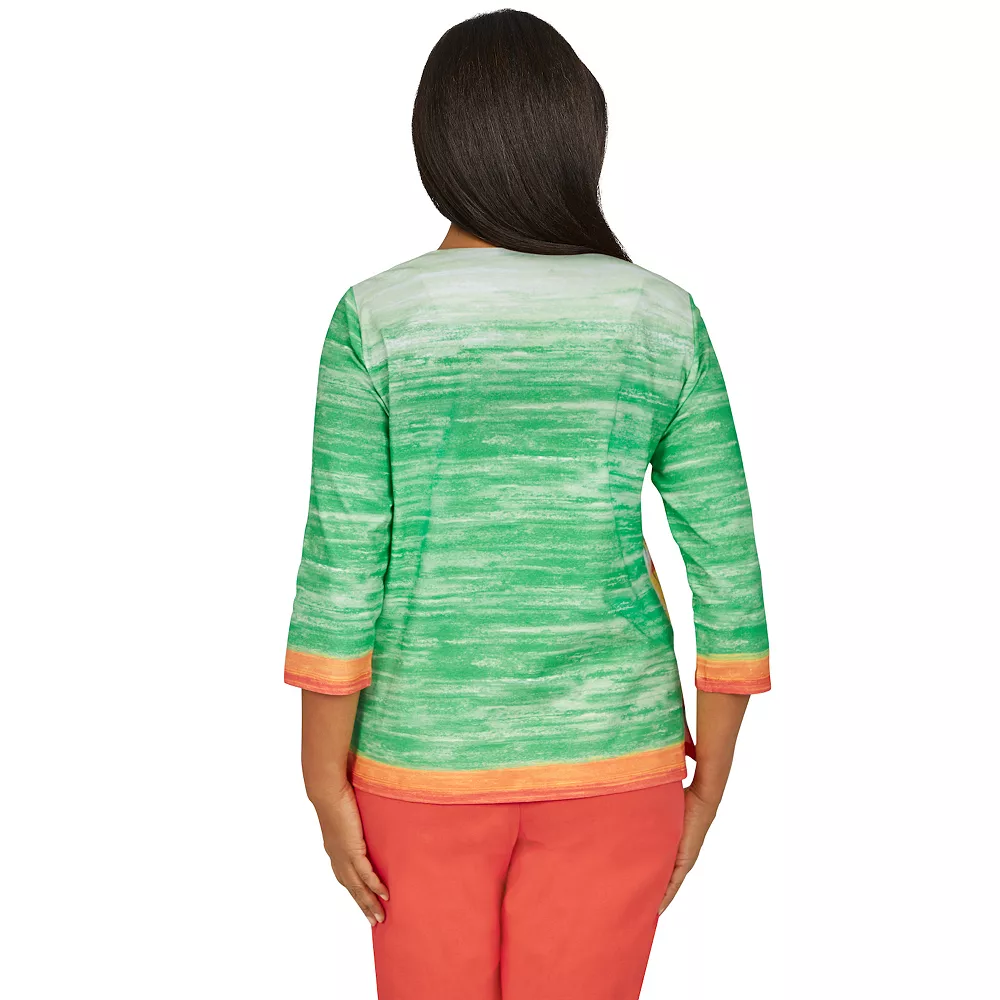 Plus Size Alfred Dunner Tiki Time Scenic Embellished Top 2 Plus Size Alfred Dunner Tiki Time Scenic Embellished Top - Image 2