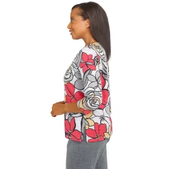 Women's Alfred Dunner Empire State Floral Print Top -Alfred Dunner Shop 5771214 ALT3
