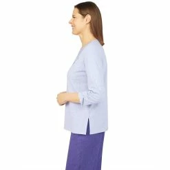 Plus Size Alfred Dunner Tivoli Gardens Diamond Yoke Embroidery Top 6 Plus Size Alfred Dunner Tivoli Gardens Diamond Yoke Embroidery Top -Alfred Dunner Shop 5810718 ALT2