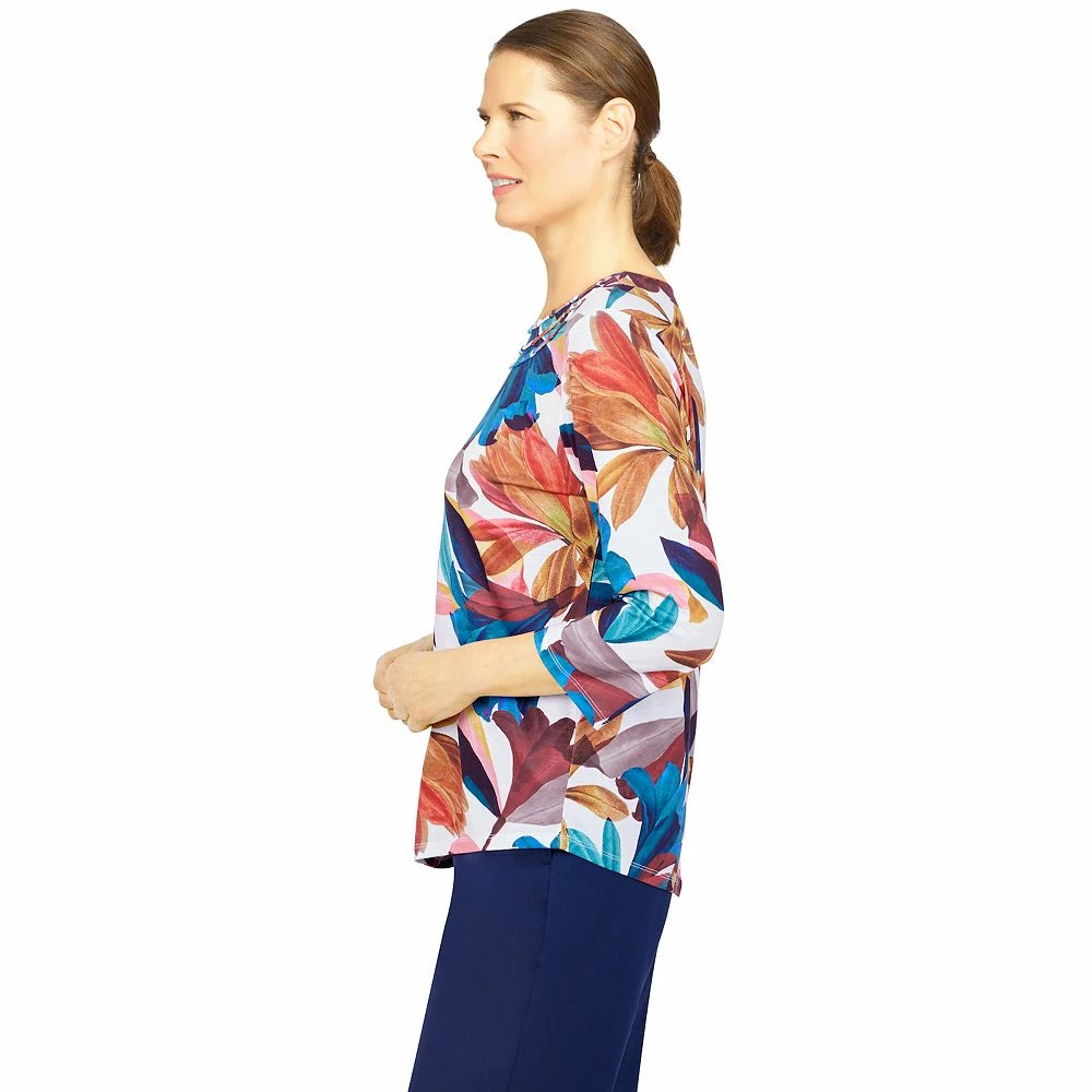 Plus Size Alfred Dunner Sloane Street Abstract Flowers Print Top 3 Plus Size Alfred Dunner Sloane Street Abstract Flowers Print Top - Image 3
