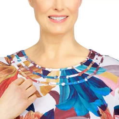 Petite Alfred Dunner Sloane Street Abstract Flowers Print Top 9 Petite Alfred Dunner Sloane Street Abstract Flowers Print Top -Alfred Dunner Shop 5812477 ALT4