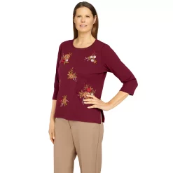 Women's Alfred Dunner Classics Tossed Floral Top -Alfred Dunner Shop 5833123 ALT2
