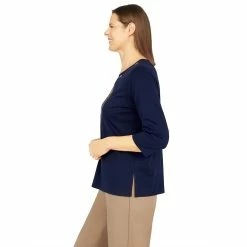 Women's Alfred Dunner Classics Center Fall Wreath Top -Alfred Dunner Shop 5833125 ALT3