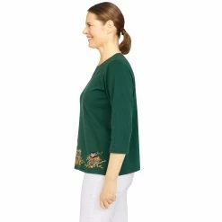 Women's Alfred Dunner Classics Garden Gate Border Top -Alfred Dunner Shop 5833126 ALT2