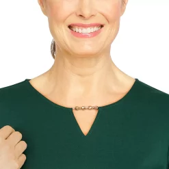 Women's Alfred Dunner Classics Garden Gate Border Top -Alfred Dunner Shop 5833126 ALT4