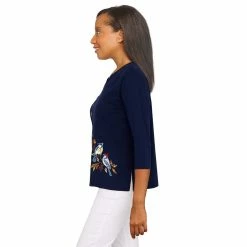 Women's Alfred Dunner Classics Birds Leaves Top -Alfred Dunner Shop 5833127 ALT2