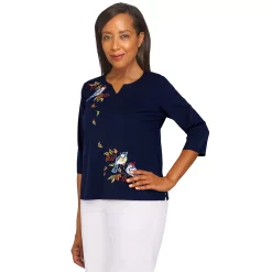 Women's Alfred Dunner Classics Birds Leaves Top -Alfred Dunner Shop 5833127 ALT3