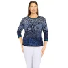Women's Alfred Dunner Classics Ombre Animal Jacquard Sweater