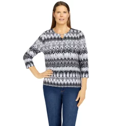 Women's Alfred Dunner Classics Biadere Print Sweater