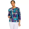 Women's Alfred Dunner Classics Colorblock Print Sweater