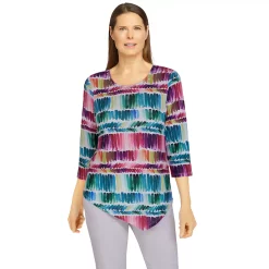 Women's Alfred Dunner Classics Brushstroke Print Knit Top